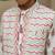 Red cotton printed kurta dhoti and jacket for boys
