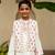 White cotton printed kurta dhoti and jacket for boys
