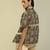 Gold plain silk jacket set