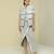 White plain silk jacket set