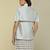 White plain silk jacket set