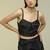 Black plain silk skirt set