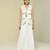 White plain cotton skirt set