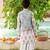 White cotton printed kurta dhoti and jacket for boys