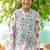 White cotton printed kurta dhoti and jacket for boys