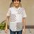 White cotton printed shirt for boys