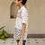 White cotton printed shirt for boys