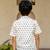 White cotton printed shirt for boys