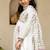 White cotton printed kurta sharara and dupatta for girls