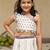 White cotton printed blouse and Lehenga for girls