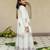White cotton printed kurta lehenga and dupatta for girls