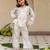 White cotton printed top and pant for girls