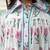 White cotton printed dress for girls