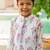 Pink cotton printed kurta pajama for boys
