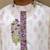 White cotton printed kurta pajama for boys