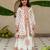 White cotton printed top and skirt for girls