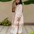 White cotton printed top and skirt for girls