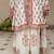 White cotton printed top and skirt for girls