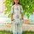 Blue cotton printed kurta palazzo and duppata for girls