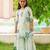 Blue cotton printed kurta palazzo and duppata for girls