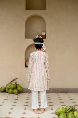 Multicolor cotton printed kurta pajama for boys 3