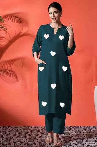 Aaysa Women Ethnic Motifs Printed Pure Cotton Kurta with Trouser