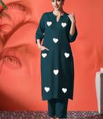 Women Ethnic Motifs Printed Pure Cotton Kurta with Trouser