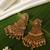 Gold plated temple dangler earrings