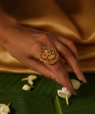 Gold plated temple ring 1
