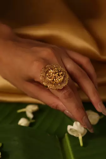 Gold plated temple ring