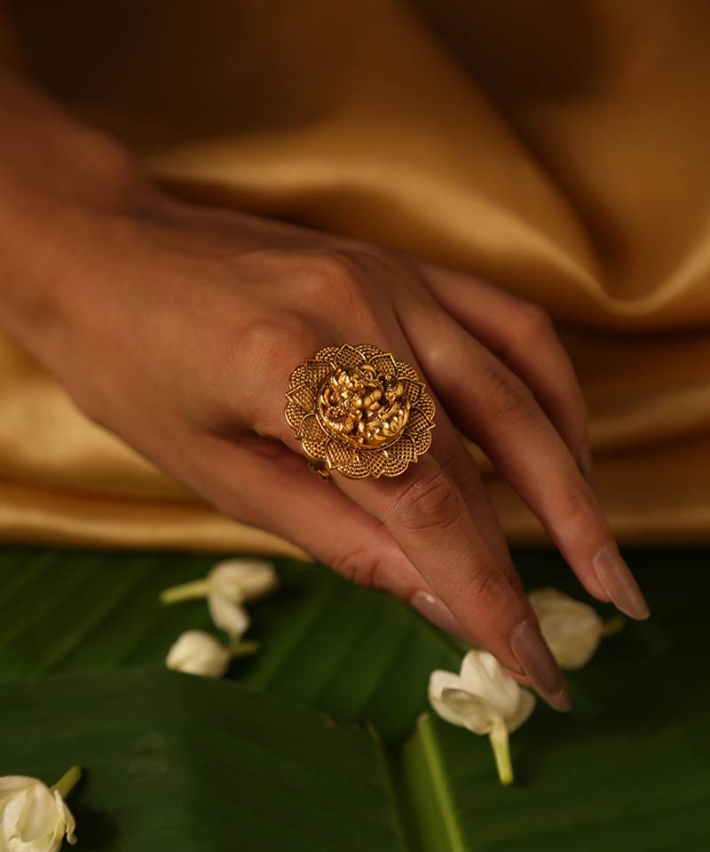 Gold plated temple ring