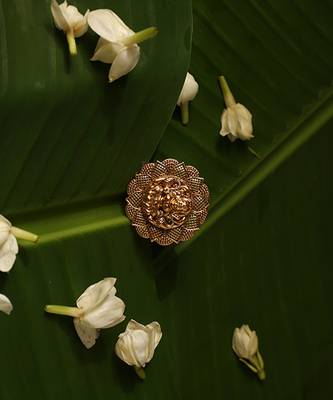 Gold plated temple ring 2