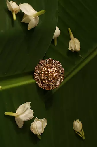 Gold plated temple ring
