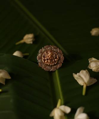 Gold plated temple ring 3