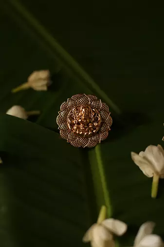 Gold plated temple ring