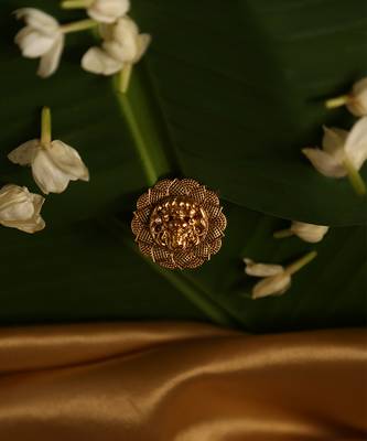 Gold plated temple ring 4
