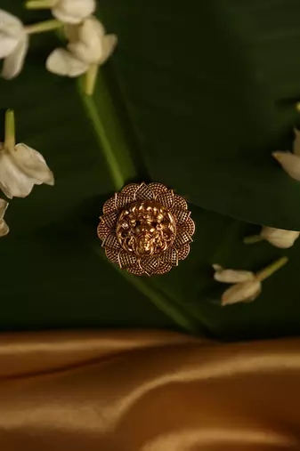 Gold plated temple ring
