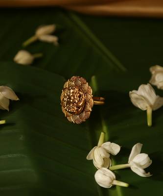 Gold plated temple ring 5