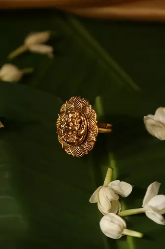 Gold plated temple ring
