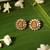 Gold plated temple stud earrings