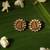Gold plated temple stud earrings