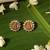 Gold plated temple stud earrings