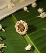 Gold plated pearl temple ring