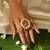 Gold plated pearl temple ring