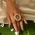 Gold plated pearl temple ring