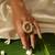Gold plated pearl temple ring