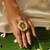 Gold plated pearl temple ring
