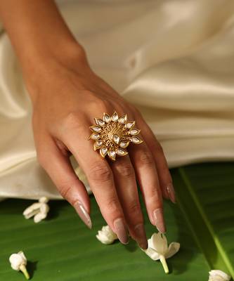 Gold plated temple ring 1