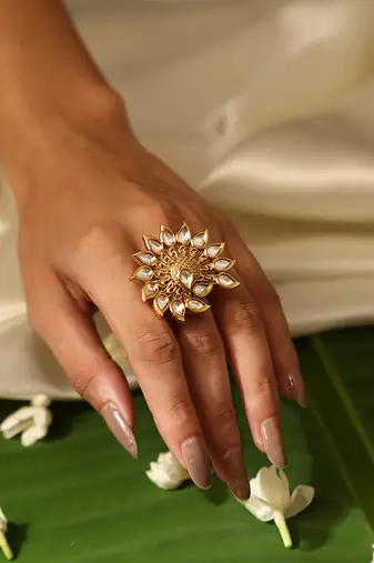 Gold plated temple ring