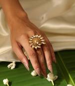 Gold plated temple ring